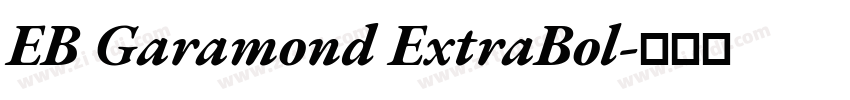 EB Garamond ExtraBol字体转换